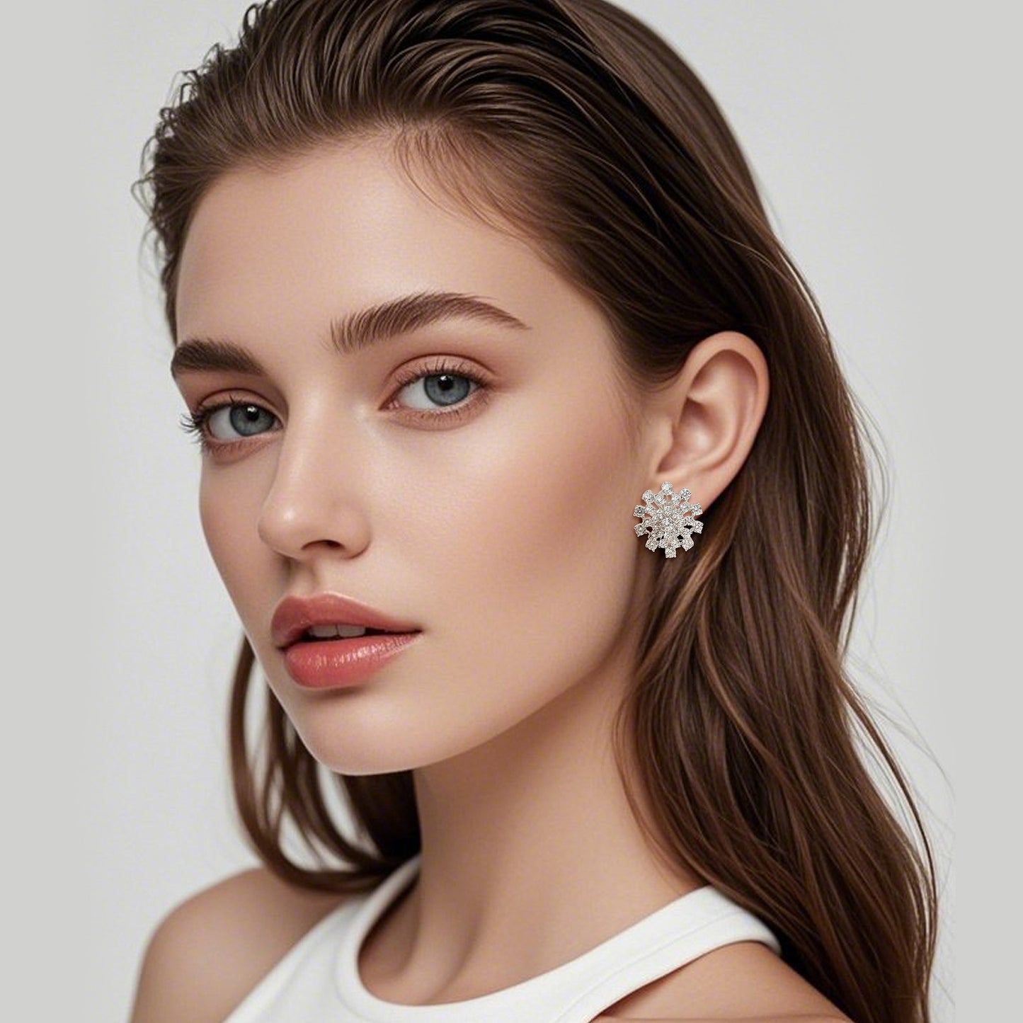 Snow Crystal Blossom earrings
