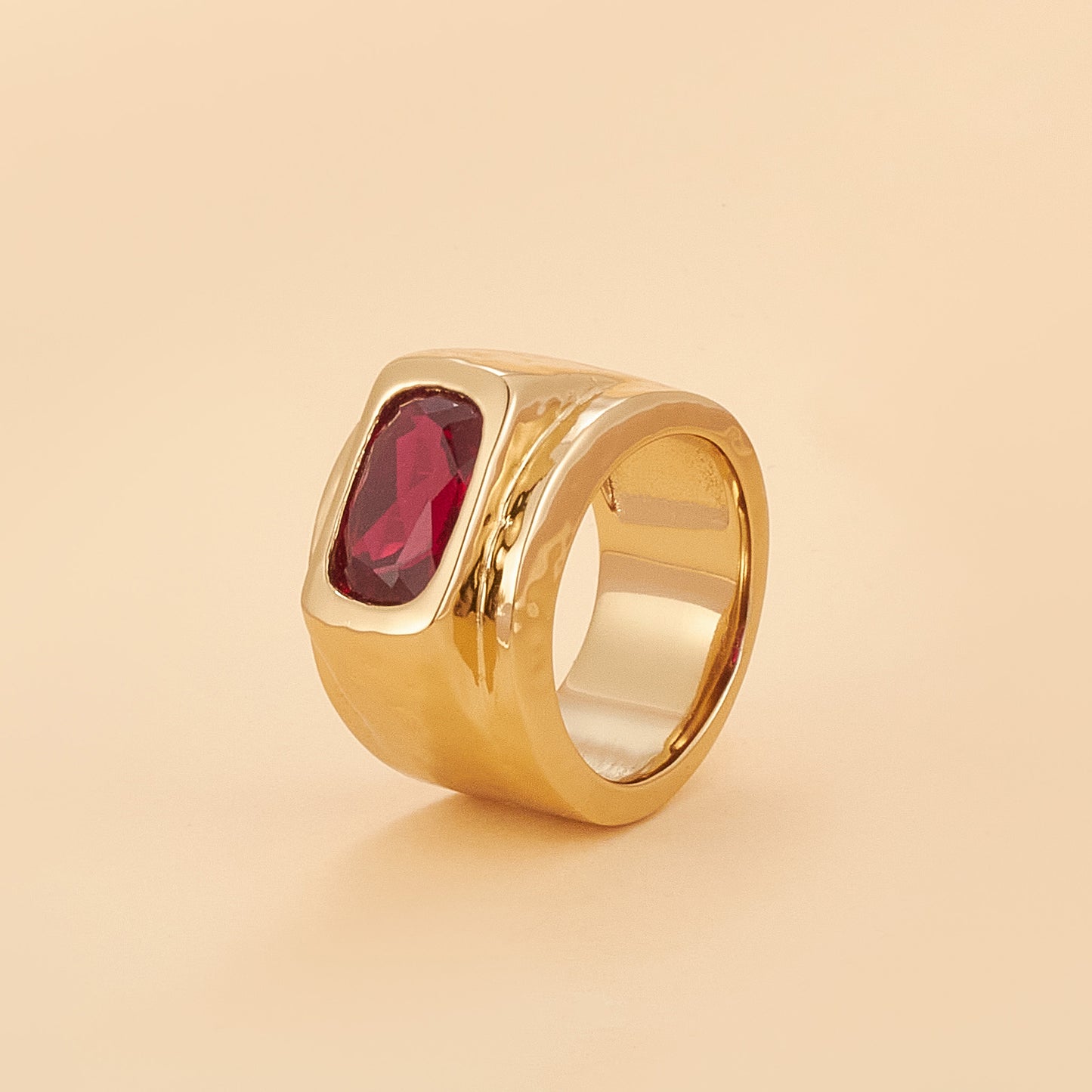 Scarlet Flame Gold Ring