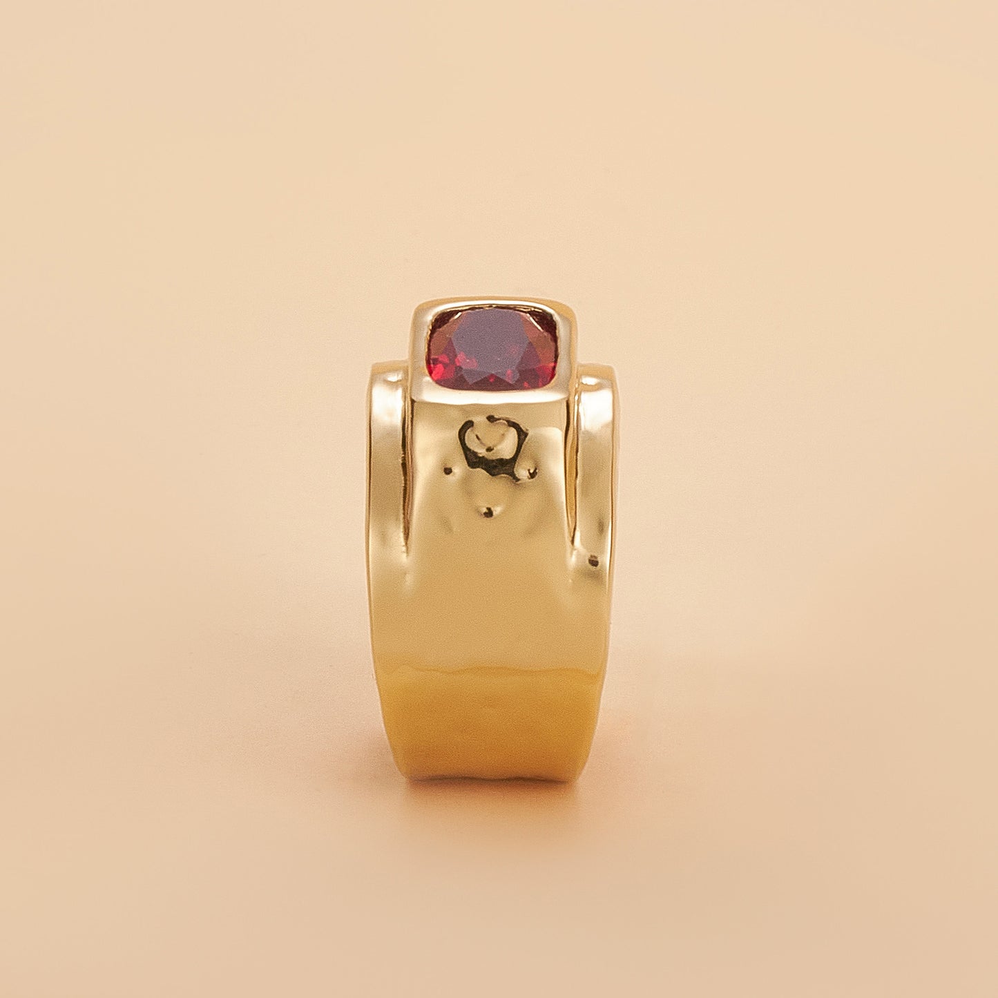 Scarlet Flame Gold Ring