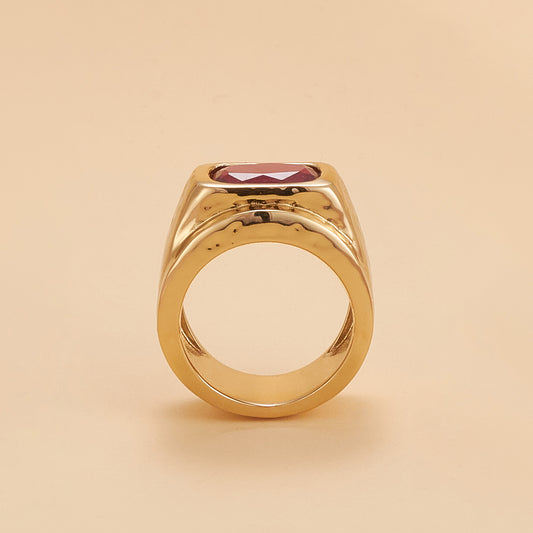 Scarlet Flame Gold Ring