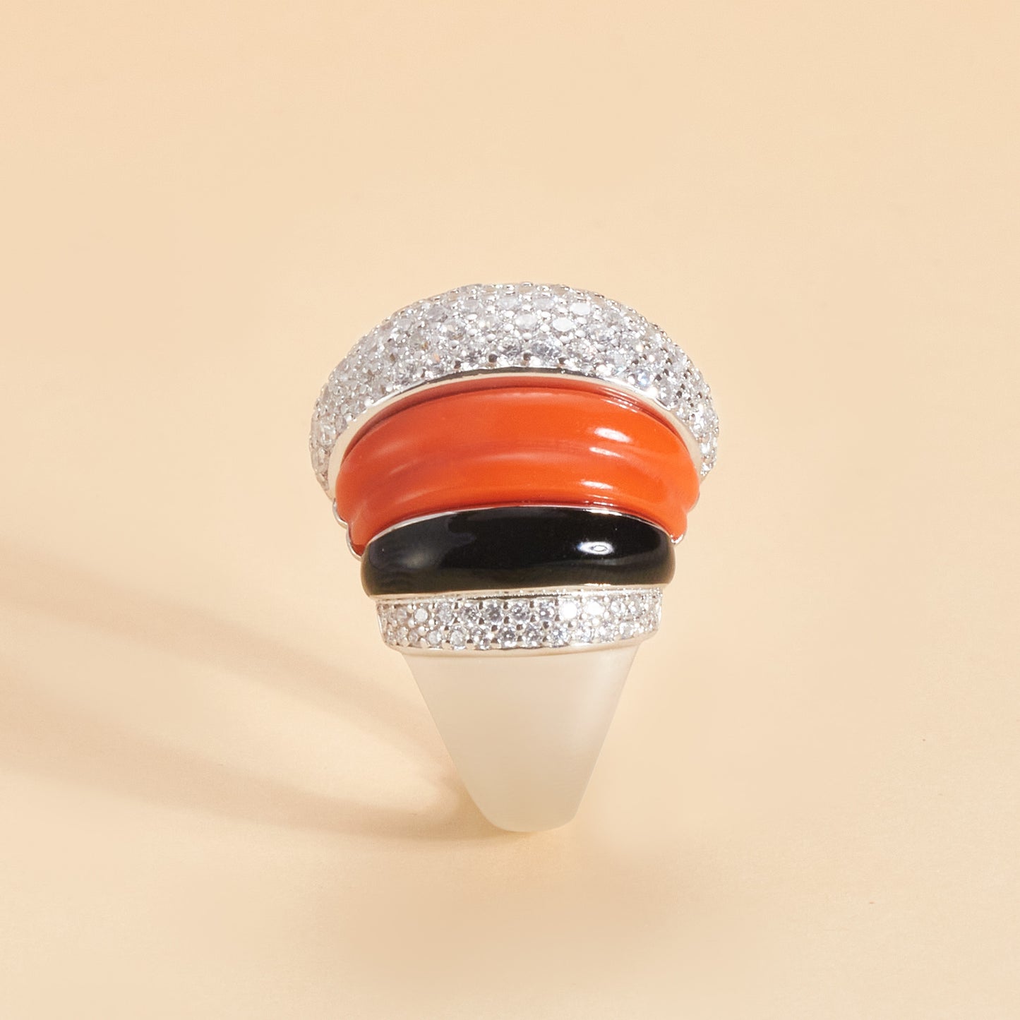 Orange and Black Ring